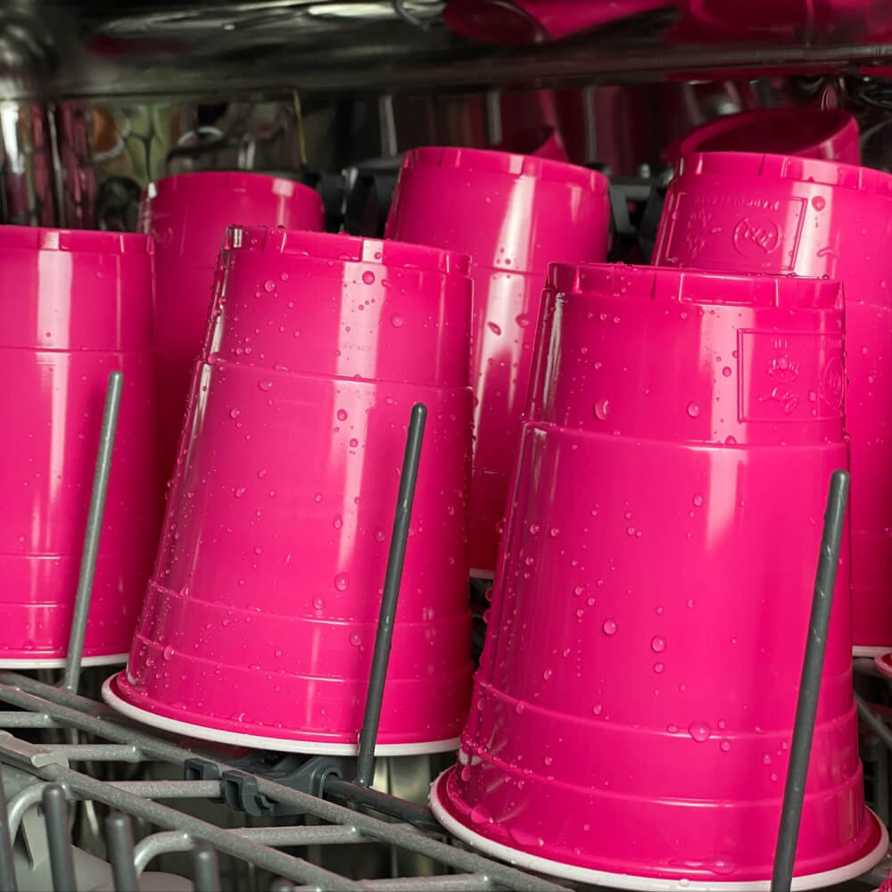 Pink Cups - pinke Plastikbecher