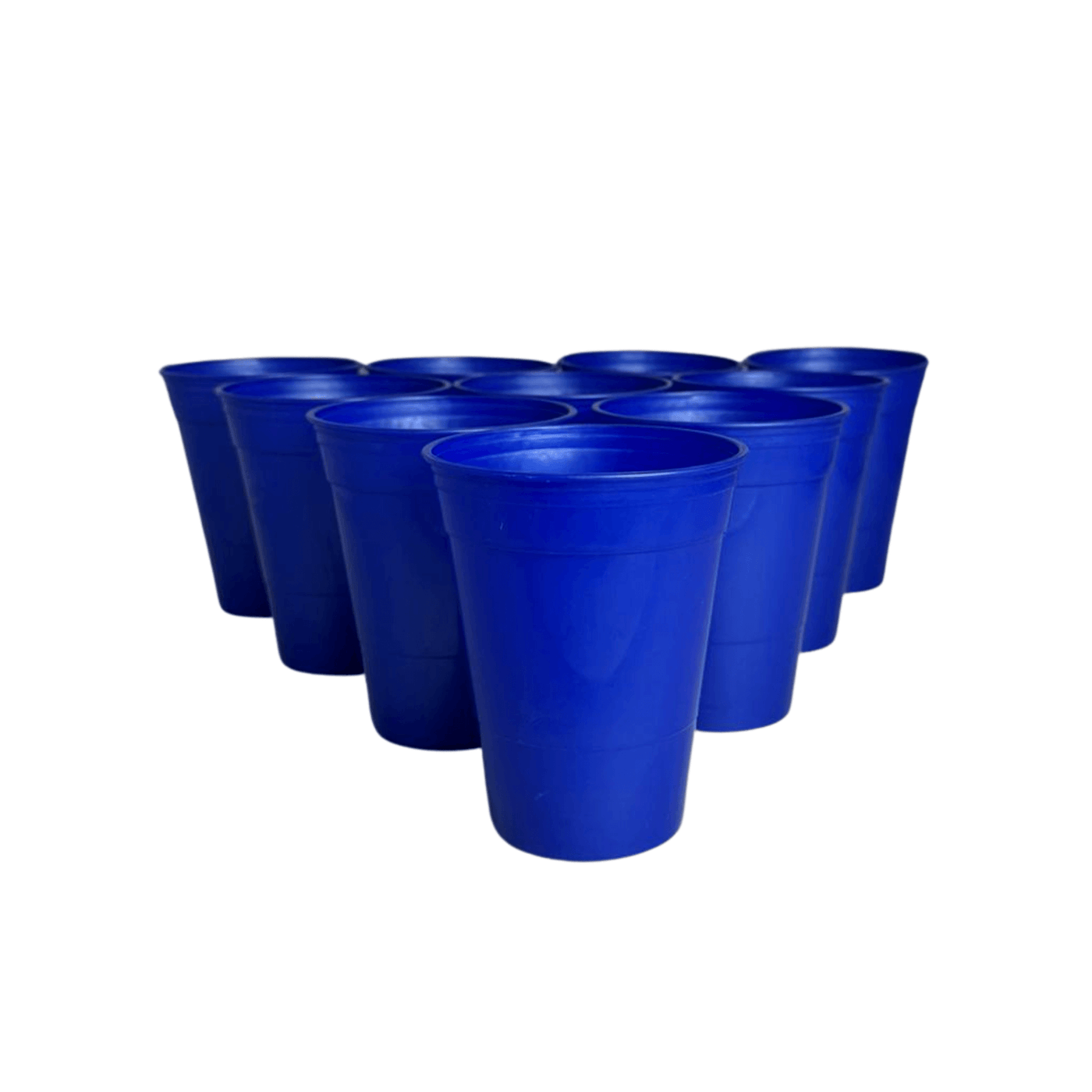 22x blaue Beerpong Mehrweg Becher - glänzend
