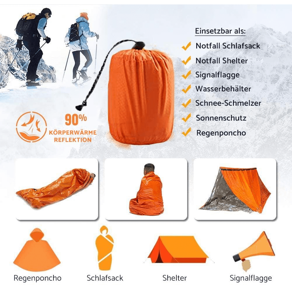 revalcamp schlafsack Rettungsdecke