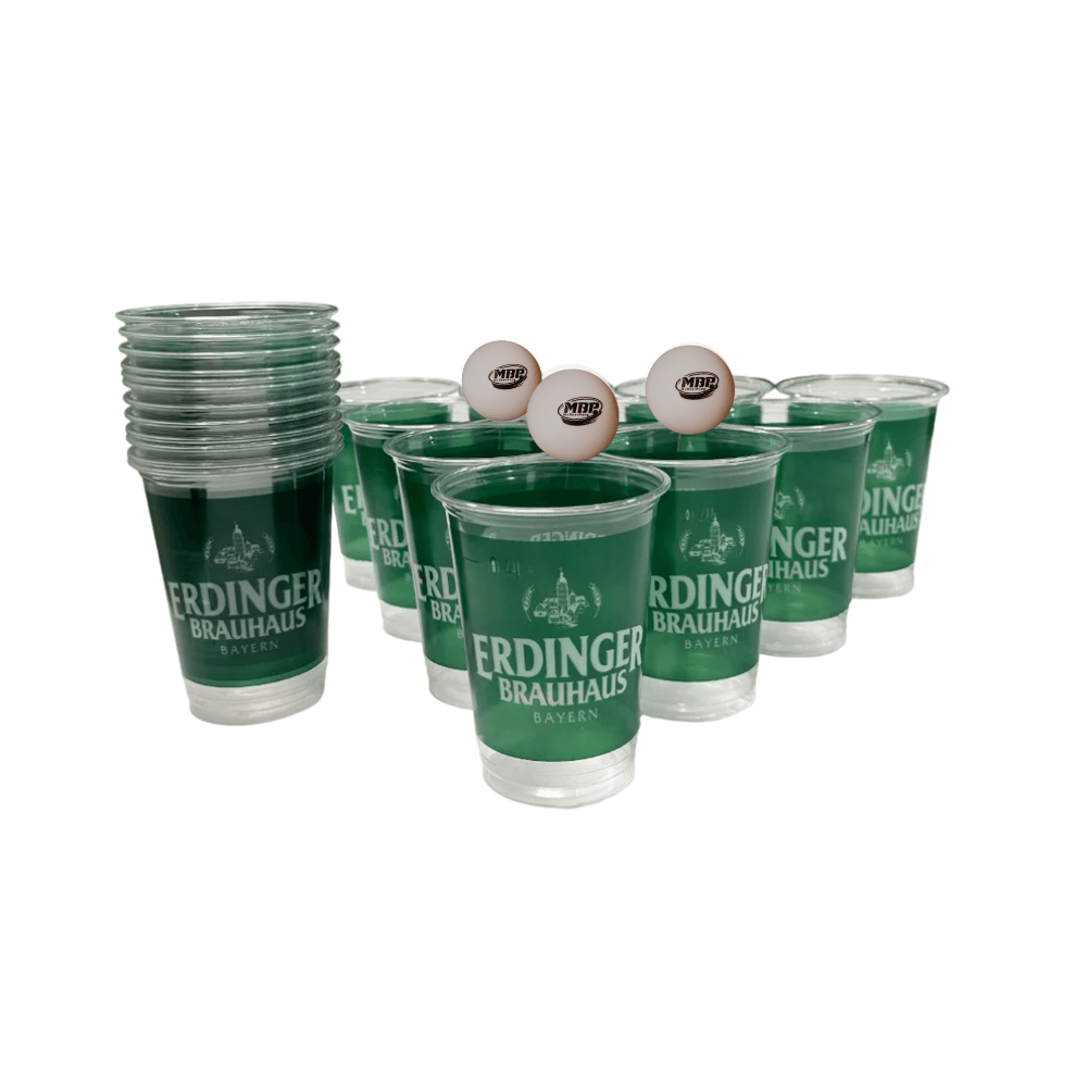 Beer Pong Becher Set Erdinger (50x Becher inkl. 3x Bälle)