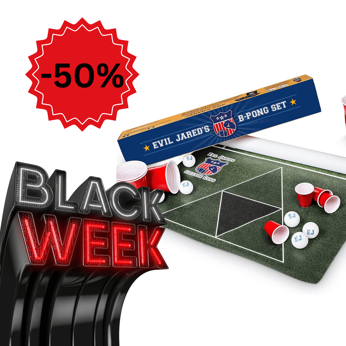 Evil Jared's Beer-Pong Matten Set