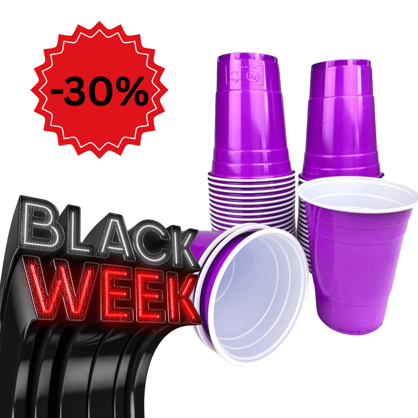 Purple Cups - lila Plastikbecher