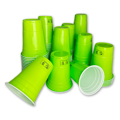 Light Green Cups - hellgrüne Plastikbecher