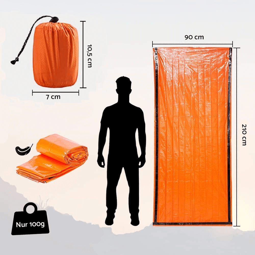 schlafsack regenschutz Rettungsdecke