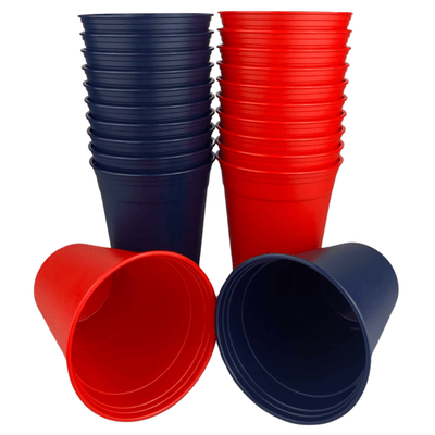 22x rote & blaue Beerpong Mehrweg Becher