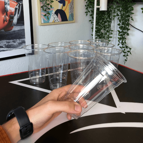 Clear Cups - transparente Plastikbecher