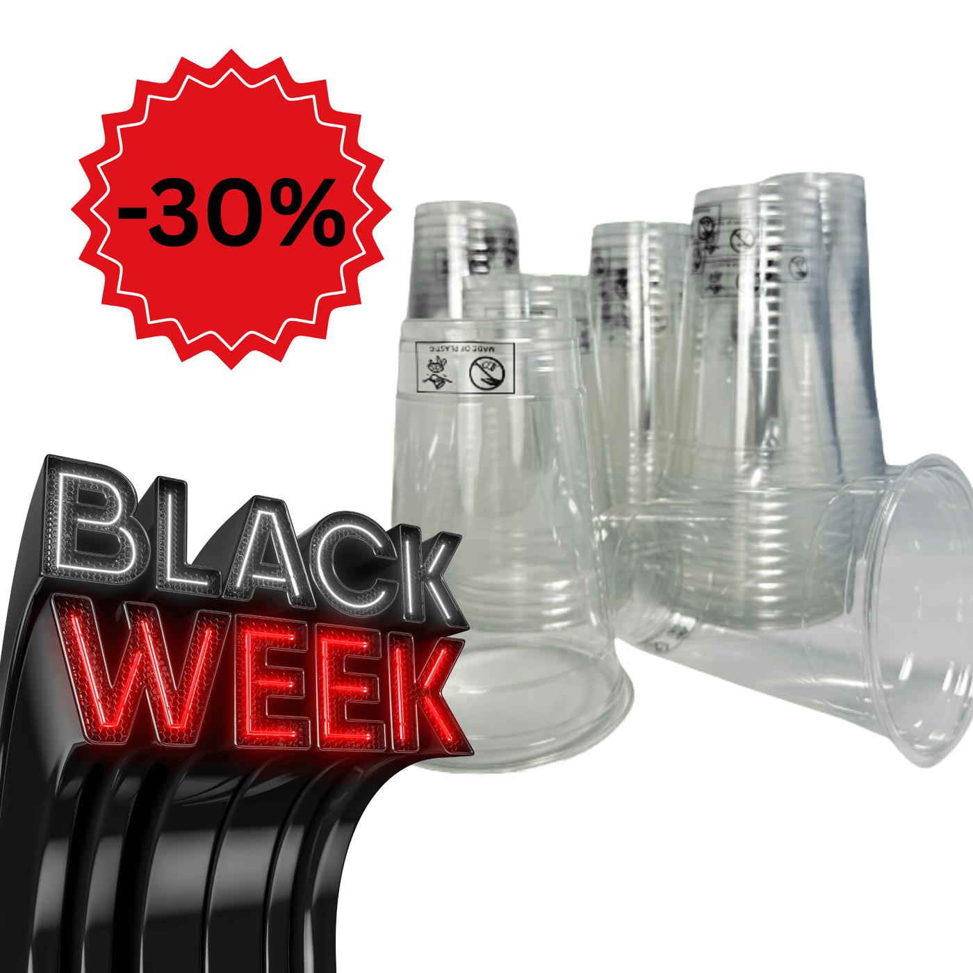 Clear Cups - transparente Plastikbecher