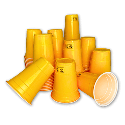 Yellow Cups - gelbe Plastikbecher