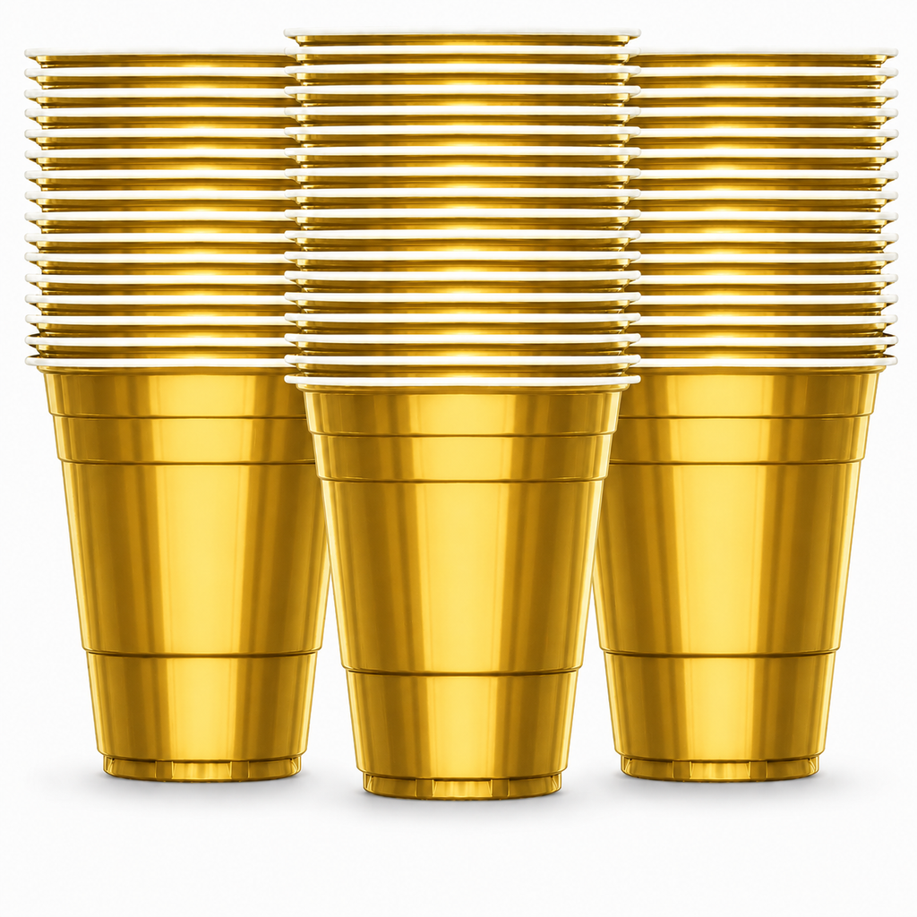 Beer Pong Becher Gold