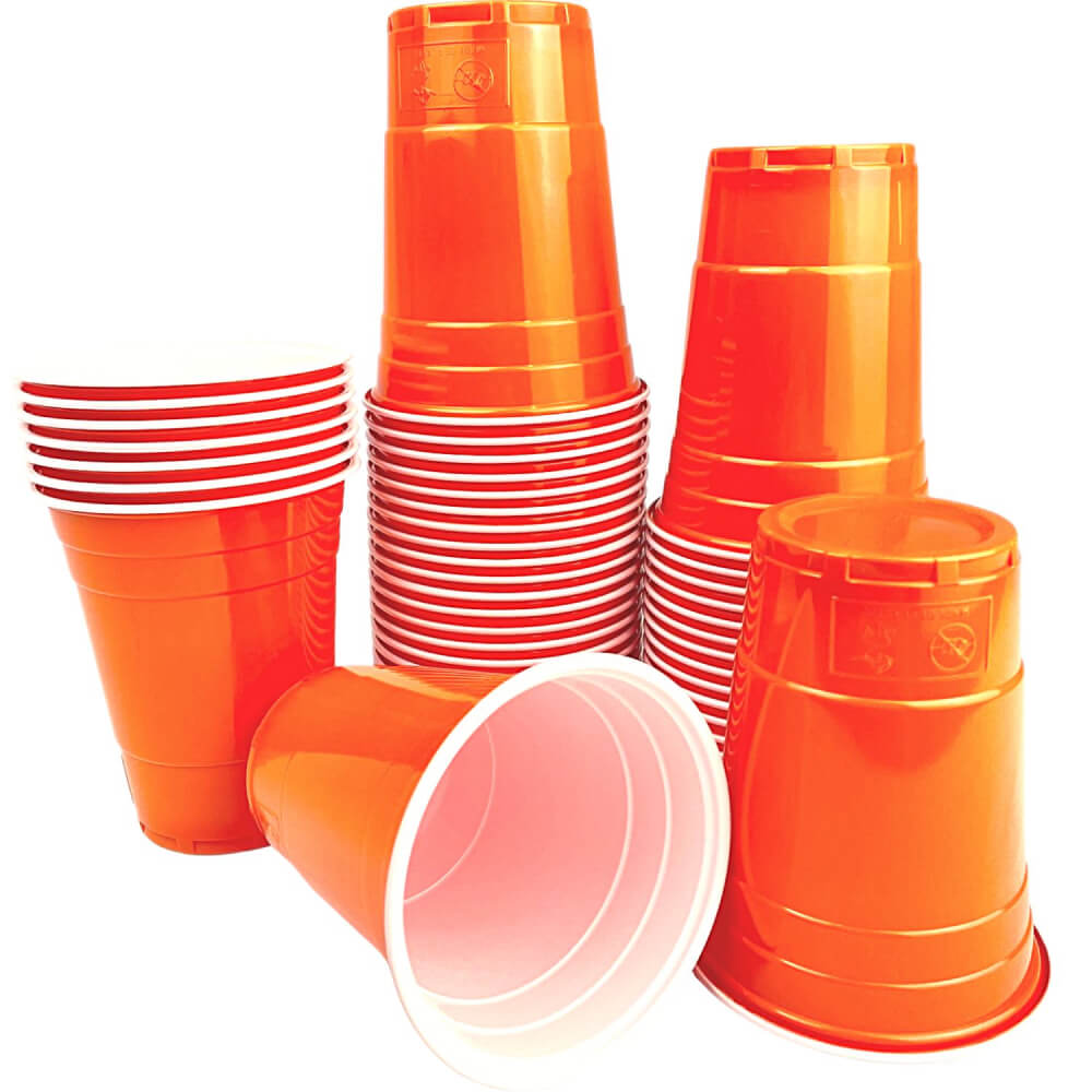 Orange Cups - orange Plastikbecher