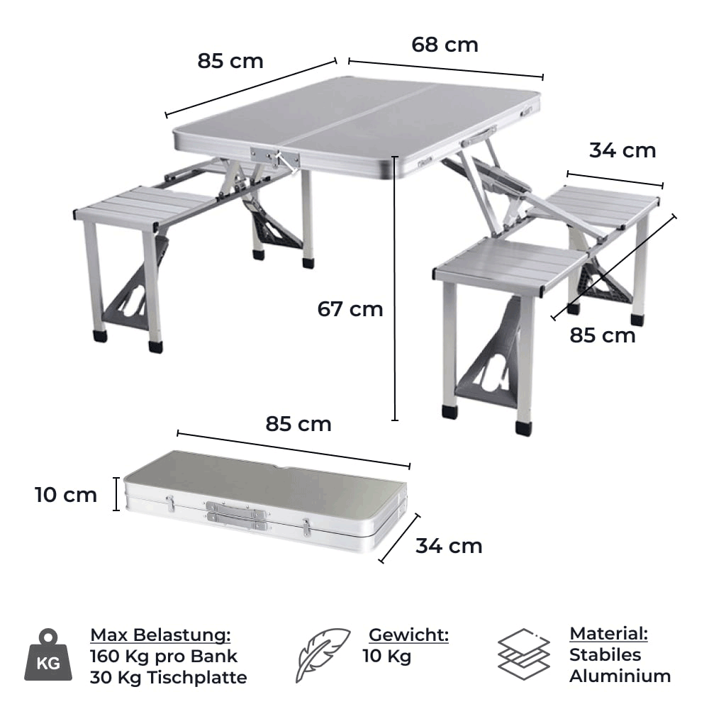sportxx campingtisch Outdoor Camping-Garnitur – MyBeerPong